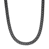 12mm Black Moissanite Miami Cuban Chain 22"